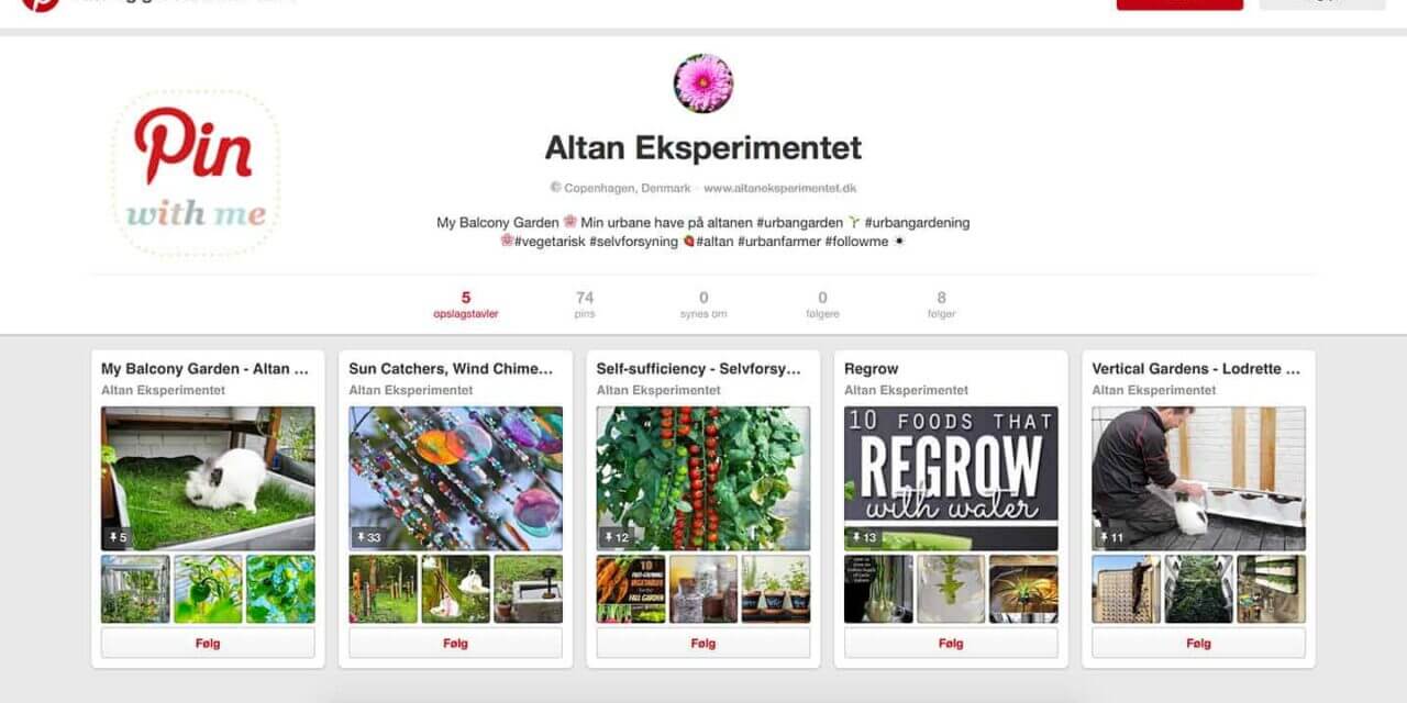 Altan Eksperimentet på Pinterest
